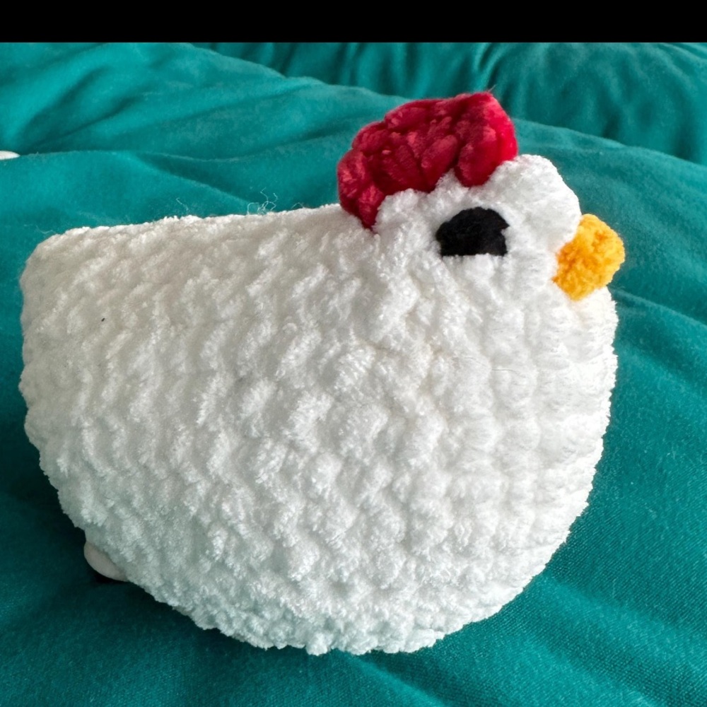 Handmade Chicken Amigurumi Crochet Chicken Plushie Cute Stuffed Toy Handmade